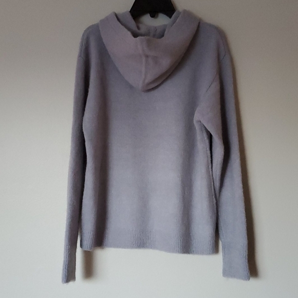 NWT  Magaschoni Shoulder Crop Pullover Sweater soft with hood - Picture 5 of 8